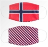 Støvmaske med trykk av norks flagg