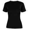 T-skjorte for løping og trening Nyxx no1 damemodell med trykk av logo farge sort