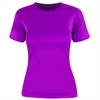 T-skjorte for løping og trening Nyxx no1 damemodell med trykk av logo farge violett