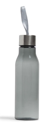 Vannflaske i hardplast Tritan logoflaske grå sort