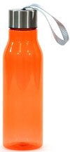 Vannflaske-i-hardplast-med-trykk-av-logo-transparent-orange
